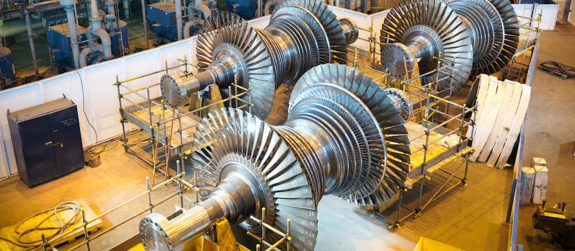 Turbines in power station