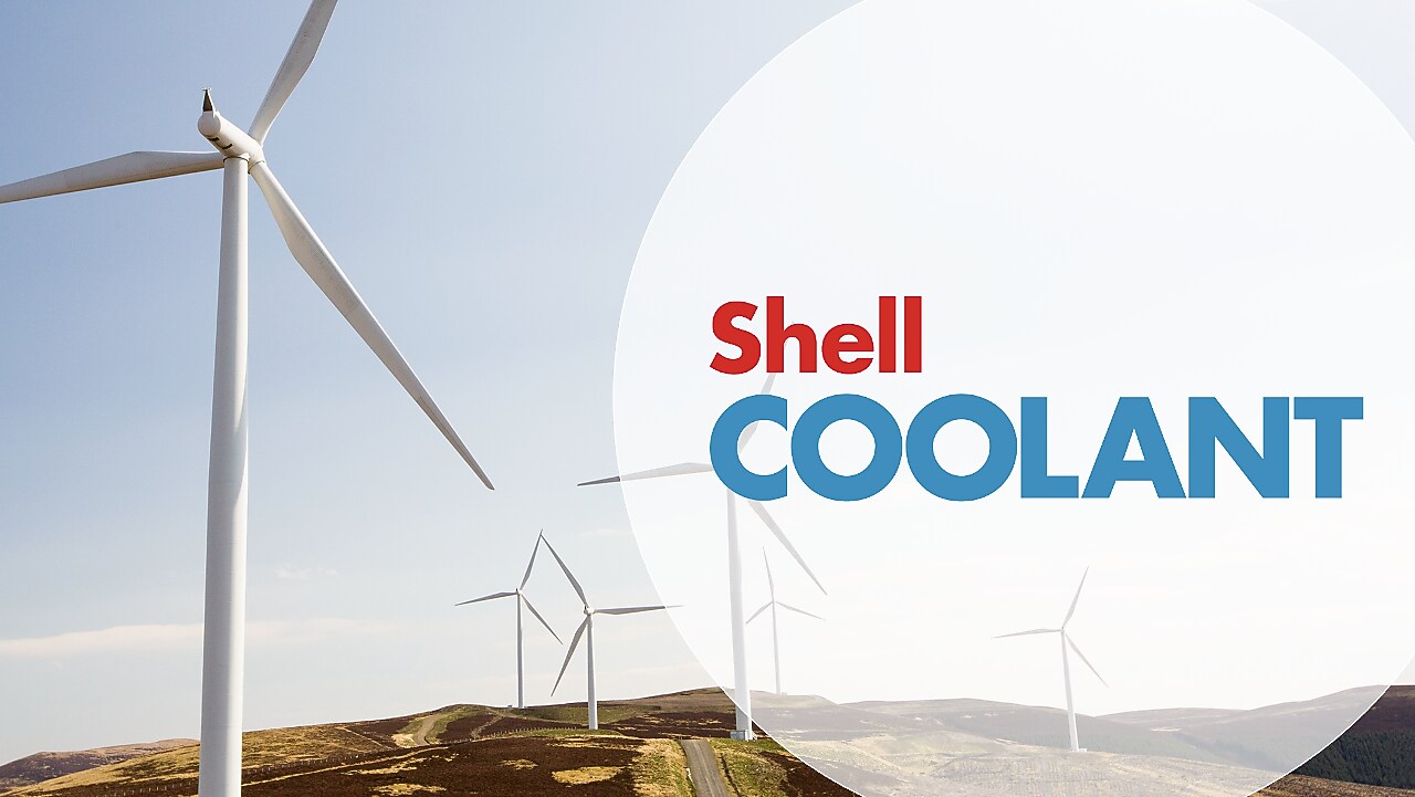 Wind turbine with the Shell Pecten logo