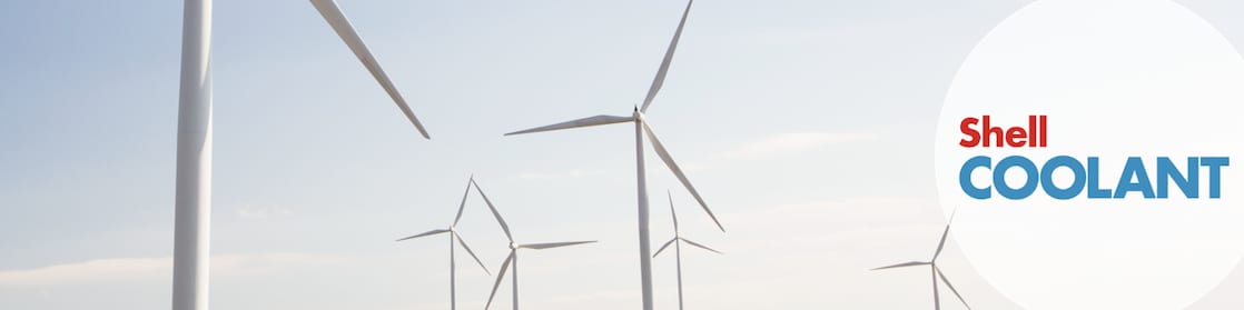 Coolant products featured within image of a wind farm