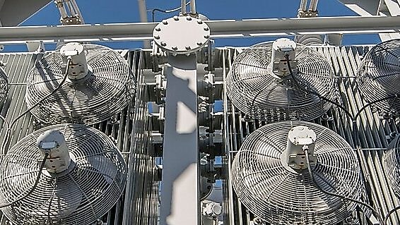 Close up on a transformer