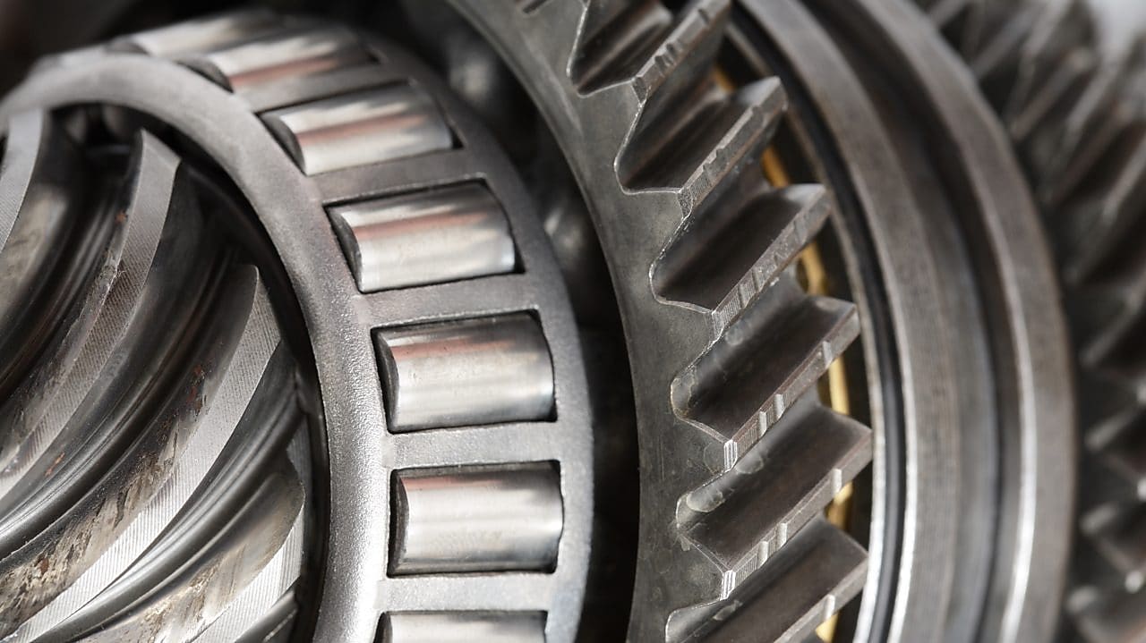 Close up on wind turbine