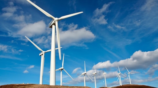 An onshore wind farm.