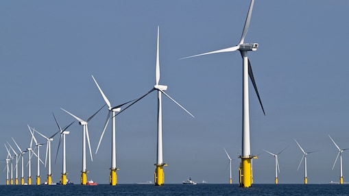 An offshore wind farm.