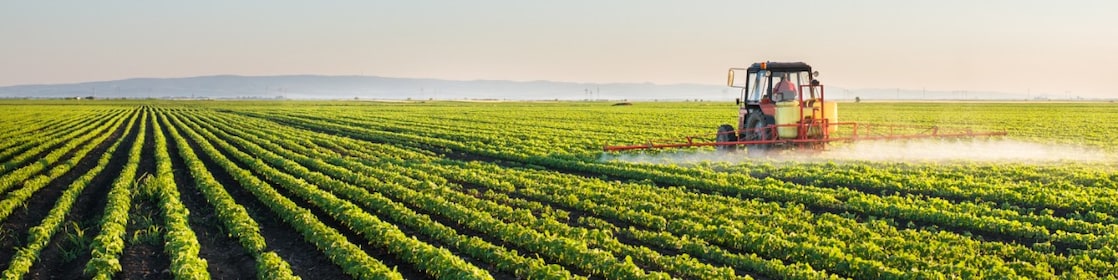 Agricultural industry equipment fertilizing crops