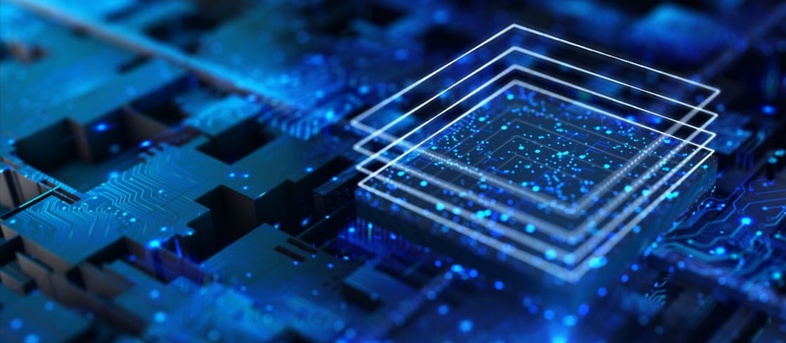 A data chip with a yellow peeling page over the top with the Shell pecten