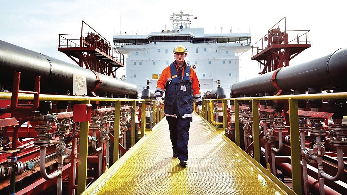A Man Walking in the Vessel