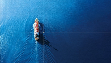 Ship in a ocean