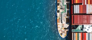 Cruise ship sailing north