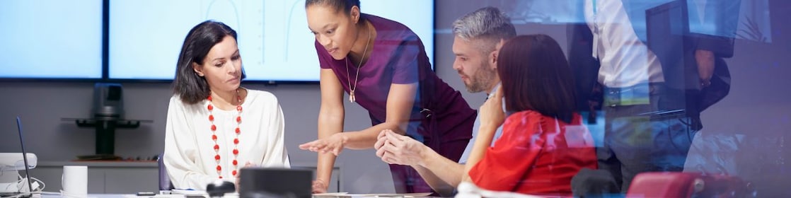 group of people in discussion
