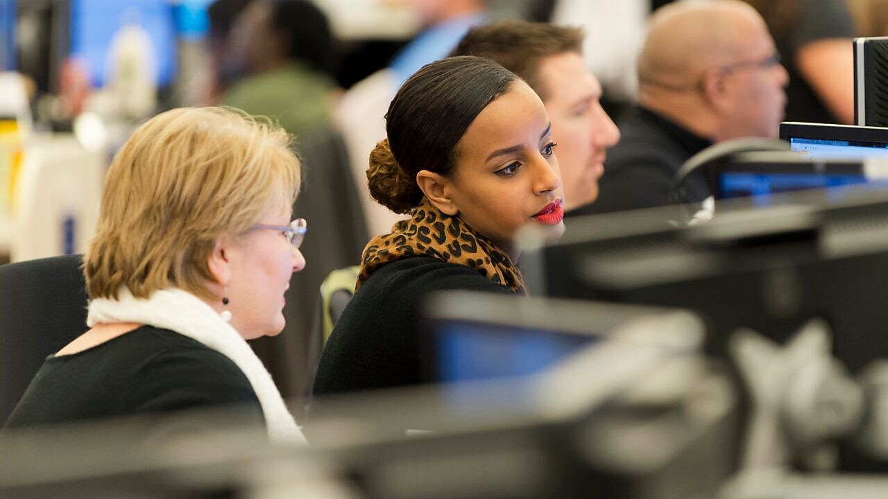 Shell staff working in offices