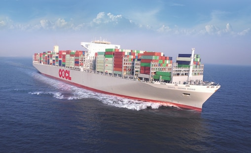 a big ship containing goods