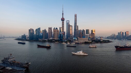 Shanghai skyline and Lujiazui financial district