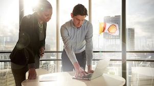 Shell Employee in office
