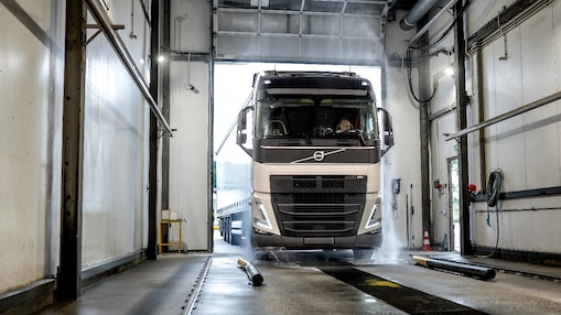 Truck at truck wash