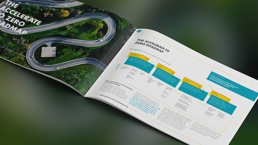 An image showing preview of the Accelerate to Zero Roadmap in the Navigating Fleet Decarbonisation report