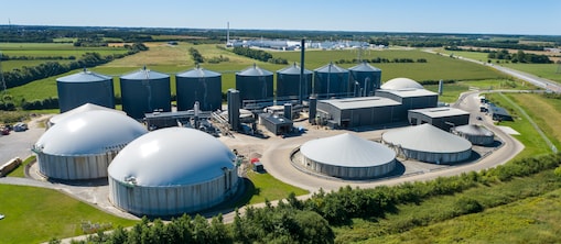 Section of a biofuels plant