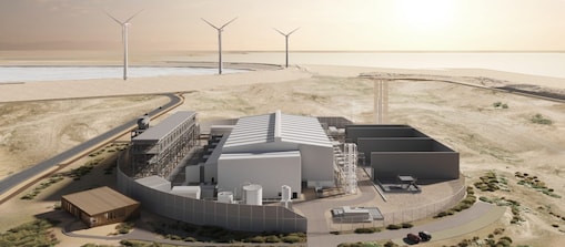 Artist impression of the Holland Hydrogen 1 plant