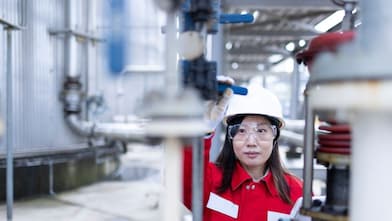 Engineer pulling lever