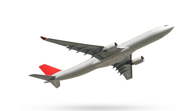 Passenger aircraft in flight