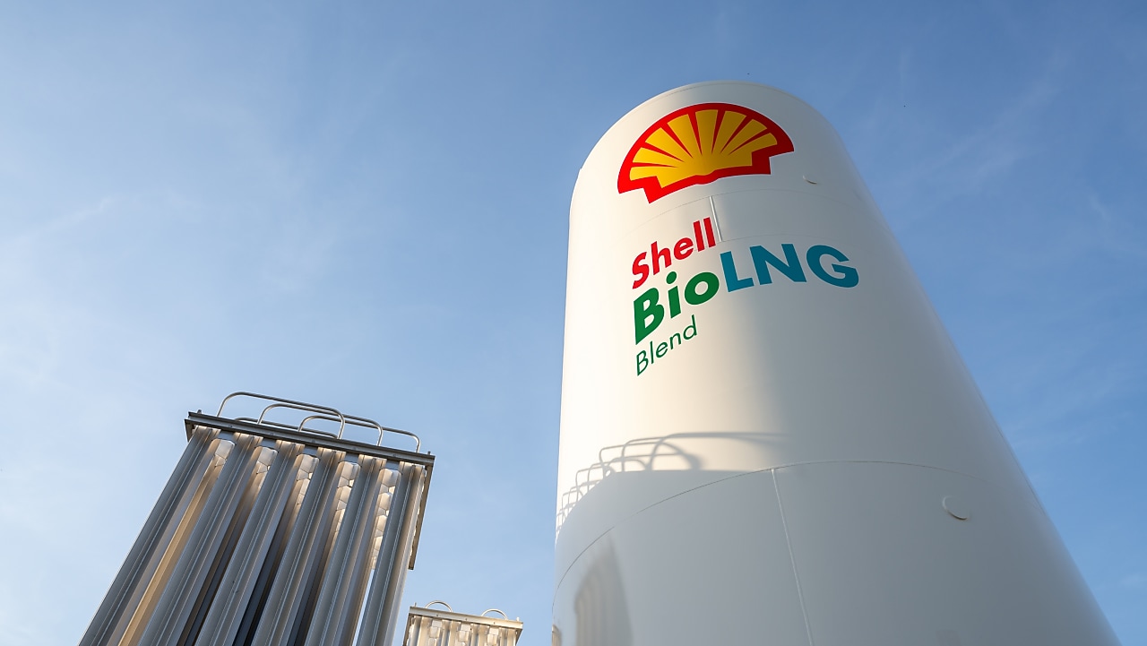 Articulated lorry on a road