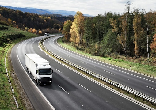 Trucks on highway