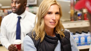 woman at cobham retail station