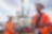 Tug workers wearing protective clothing
