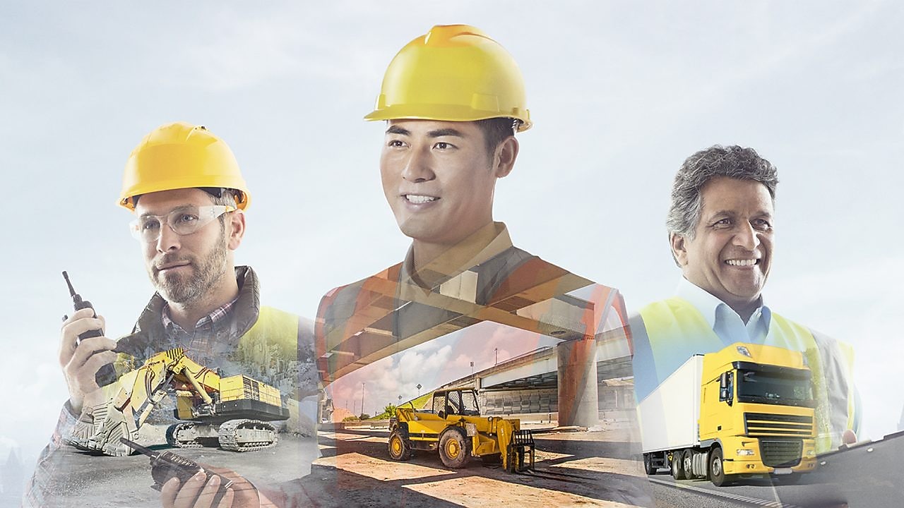 Workers from construction mining