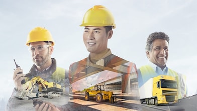 Workers from construction mining