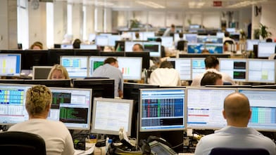 employess working on computer