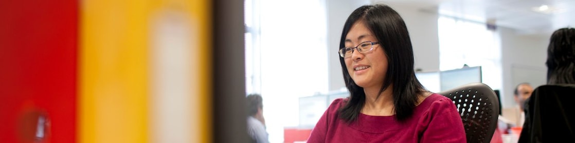 A women working in office