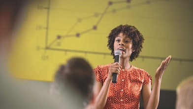 Businesswoman Leading Meeting