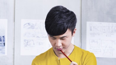 Young man working in the office