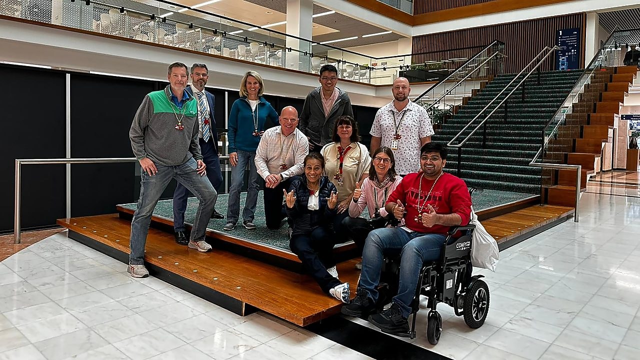 Ravi with Ben and the team in The Hague