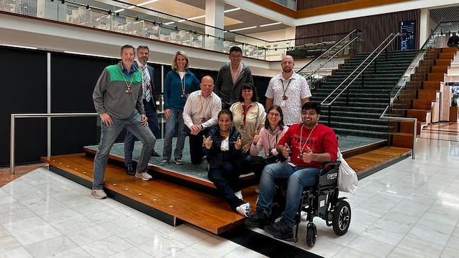 Ravi with Ben and the team in The Hague