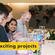 Reason number four – exciting projects. Shell TechWorks team and Julie Ferland in a brainstorming activity.
