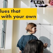 Reason number three – values that align with your own. Julie Ferland writing on a whiteboard.