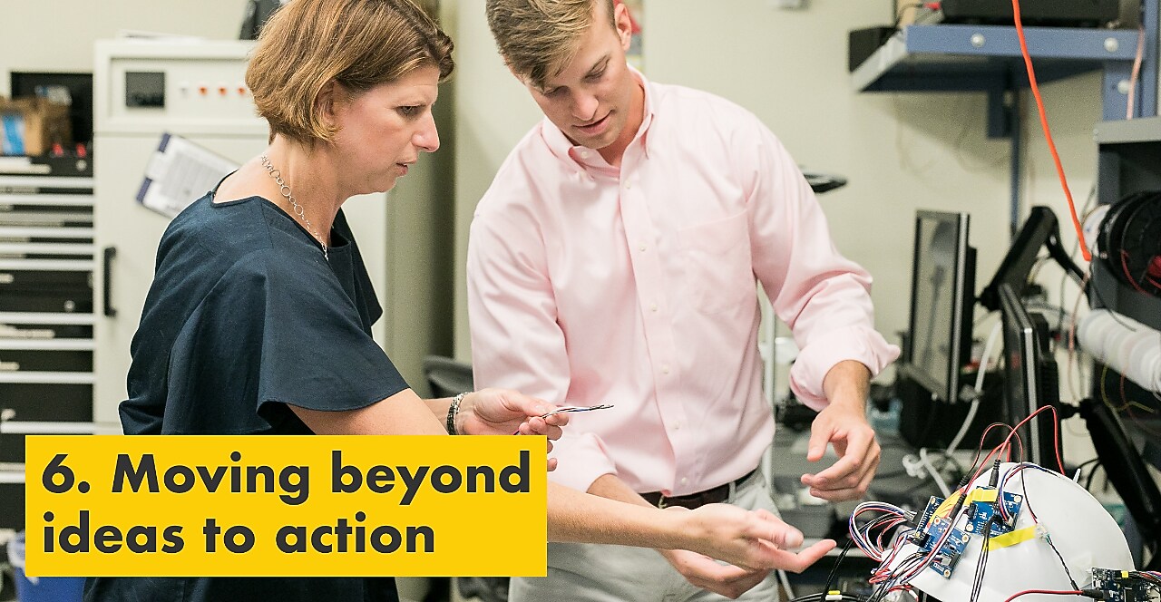 Reason number six – moving beyond ideas to action. Julie Ferland and team member at Shell TechWorks. 