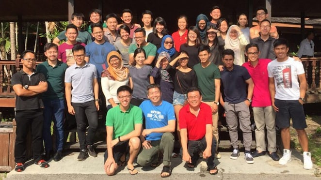 Upstream training with my friendly colleagues.