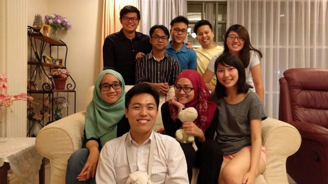 Here I am celebrating Chinese New Year with my colleagues.