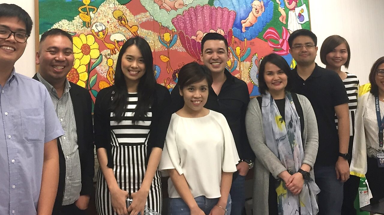 Jourdane at work in her Philippines office