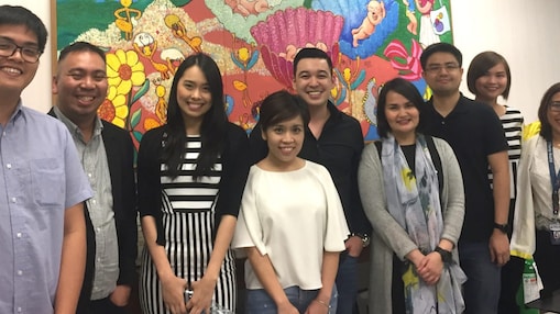 Jourdane at work in her Philippines office