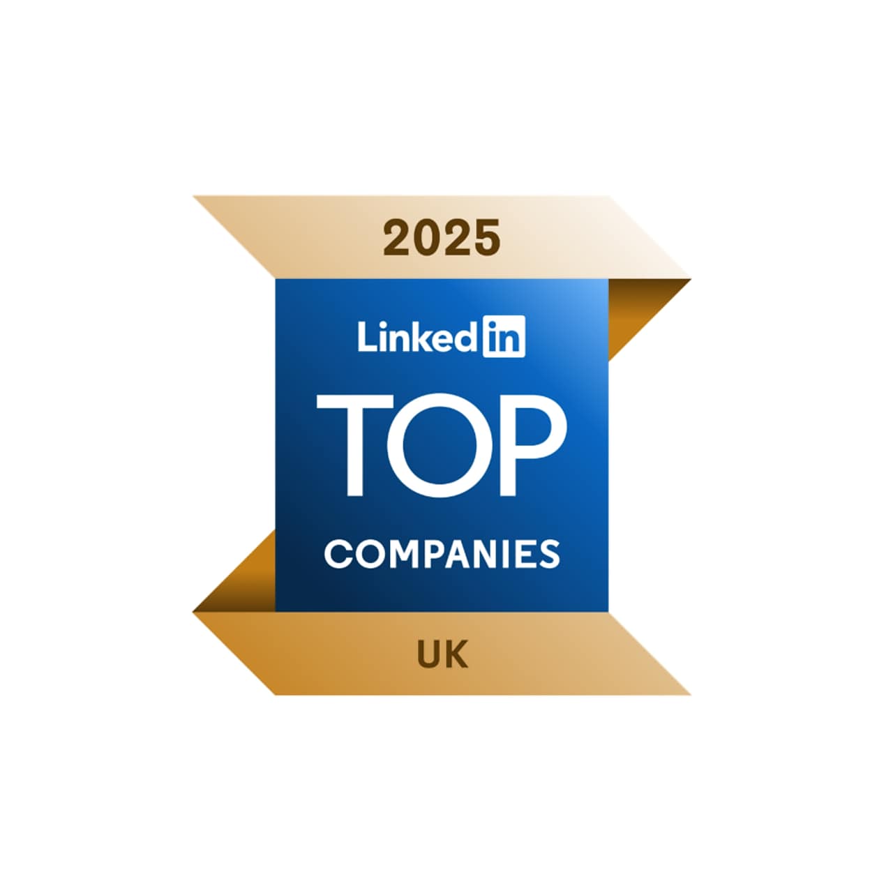 Award image for UK - Linkedin Top Companies 2025.