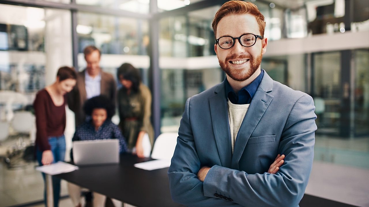 Smilling business man