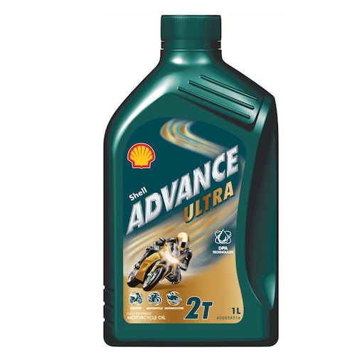 Shell Advance Ultra 2T 1L Bottle Pack Shot