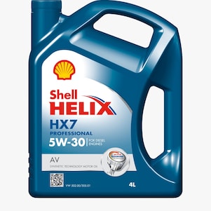 Packshot of Shell Helix HX7 Pro AV 5W-30