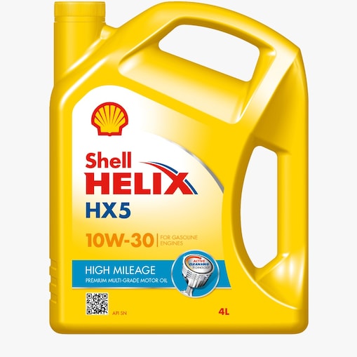 Packshot for Shell Helix HX5 High Mileage 10W-30