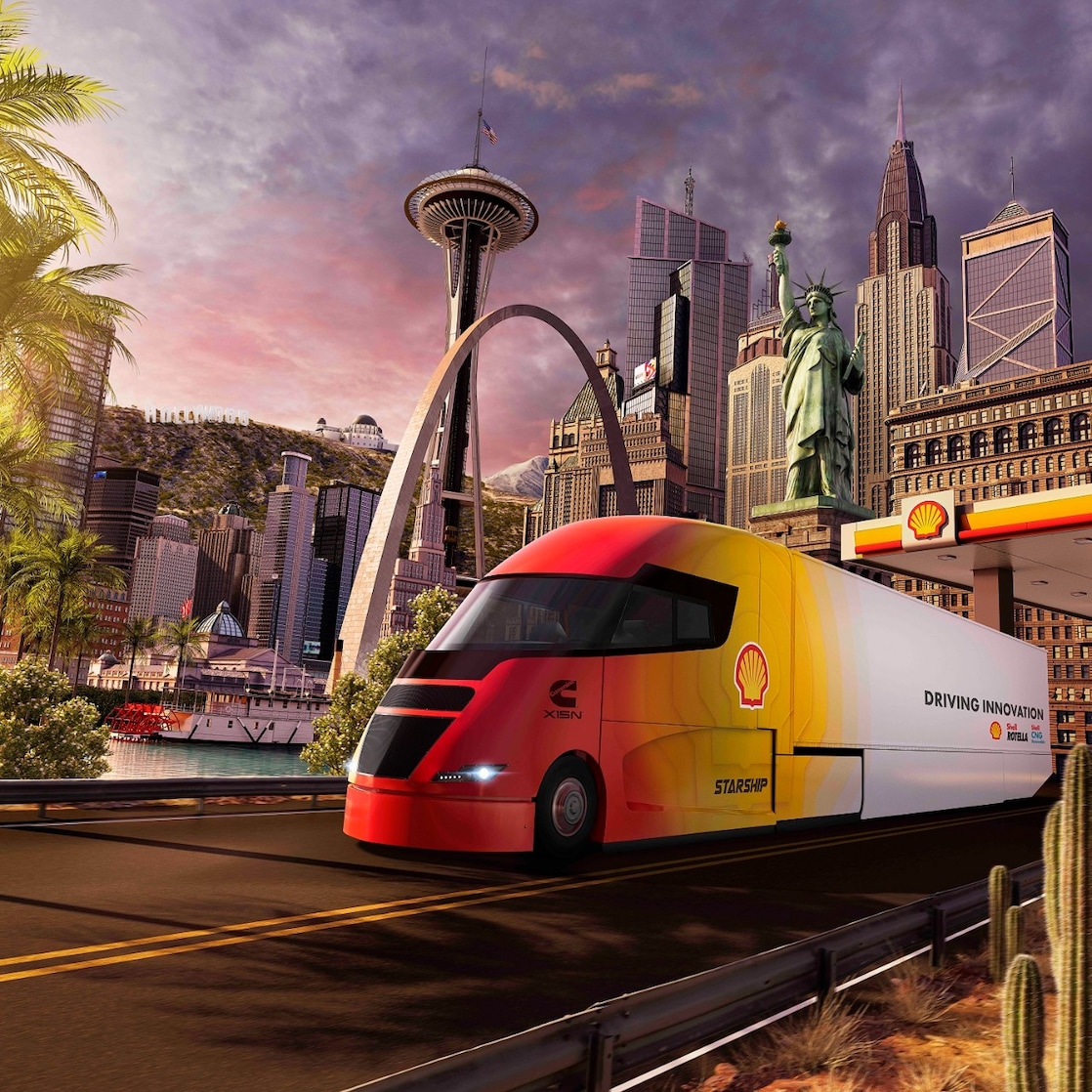 Starship 3.0 with US landmarks