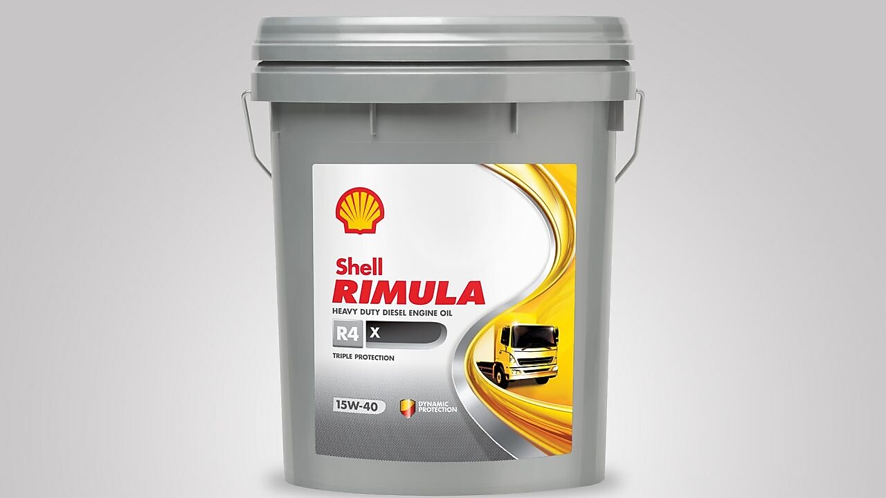 Shell Rimula R4X Pail, and 4 L Pack