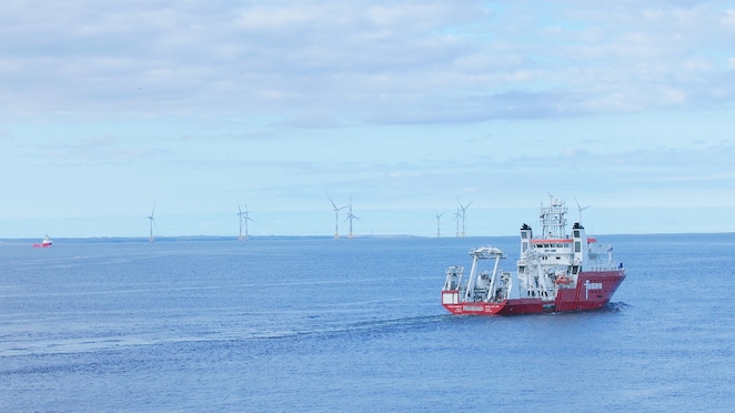 The North Sea off the coast of Aberdeen offers some of the best wind speeds in the world for wind farm development.